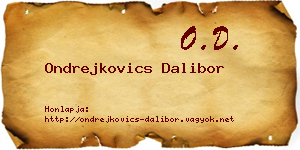 Ondrejkovics Dalibor névjegykártya